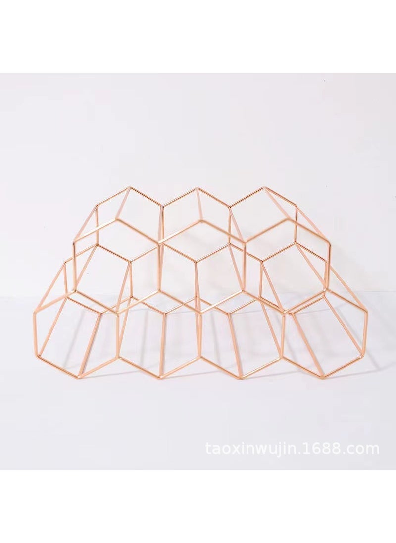 Generic - Factory Direct Supply Simple Wine Rack Display Rack Iron Wine Rack Ornaments Wine Wine Ornaments Shelf - Image 1