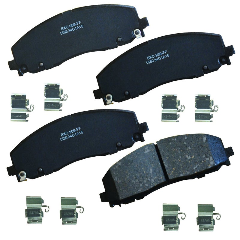 Bendix Premium SBC1589 Ceramic Front Brake Pads for Select Models Chrysler Grand Caravan, Pacifica, Town & Country, Voyager, Dodge Journey, Jeep Gladiator, Wrangler, Ram C/V, Volkswagen Routan - Image 1