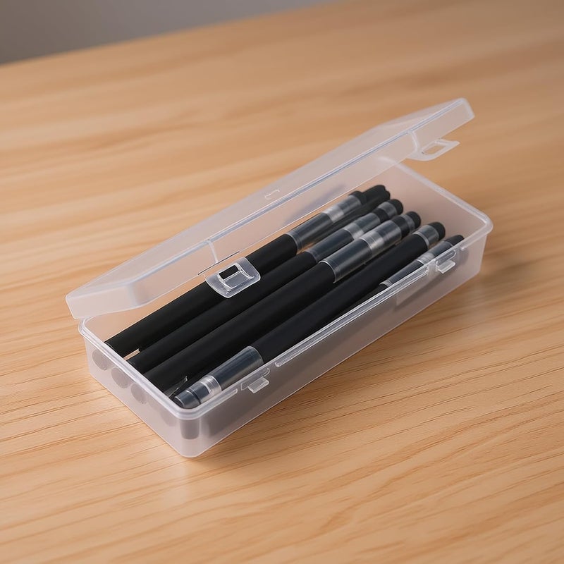 Thintinick 8 Pack Rectangular Clear Plastic Storage Containers Box with Hinged Lid for Beads and Other Small Craft Items (6.89 x 2.56 x 1.38 inch) - Image 4