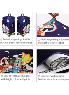 SYOSI Thickened Luggage Covers Travel Luggage Cover Spandex Suitcase Protector Multicolour S (for 18-20" luggage  - Image 5