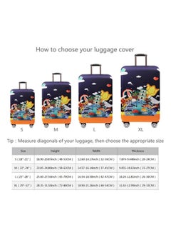 SYOSI Thickened Luggage Covers Travel Luggage Cover Spandex Suitcase Protector Multicolour S (for 18-20" luggage  - Image 2
