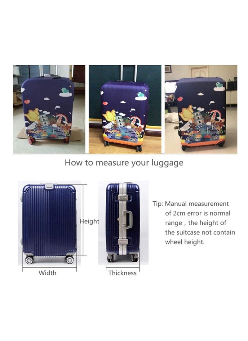 SYOSI Thickened Luggage Covers Travel Luggage Cover Spandex Suitcase Protector Multicolour S (for 18-20" luggage  - Image 3