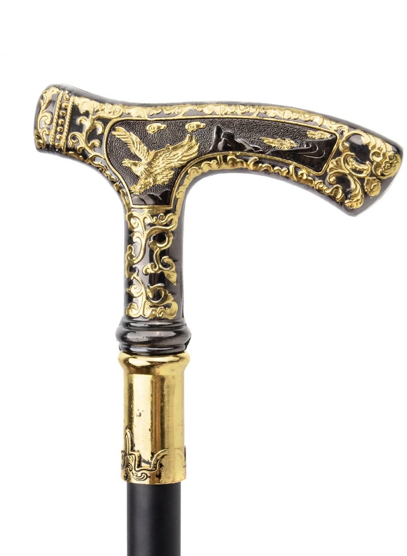 إم مياويان عصا فاخرة برأس نسر معدني – عصا مشي أنيقة بطول 90 سم قابلة للفك من قطعتين، للأزياء التنكرية والإطلالات الراقية، هدية مثالية لكبار السن - Image 1