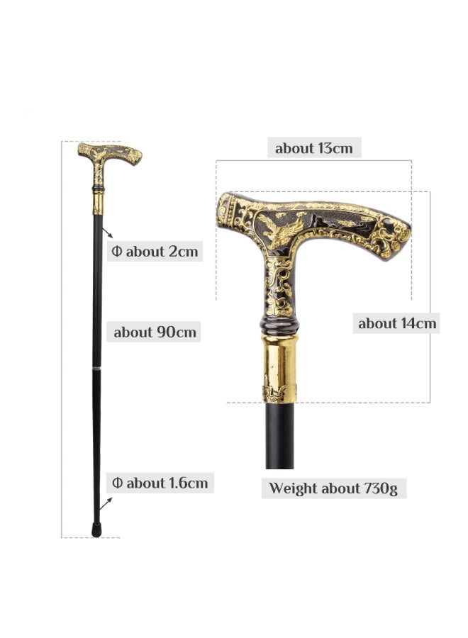 إم مياويان عصا فاخرة برأس نسر معدني – عصا مشي أنيقة بطول 90 سم قابلة للفك من قطعتين، للأزياء التنكرية والإطلالات الراقية، هدية مثالية لكبار السن - Image 2