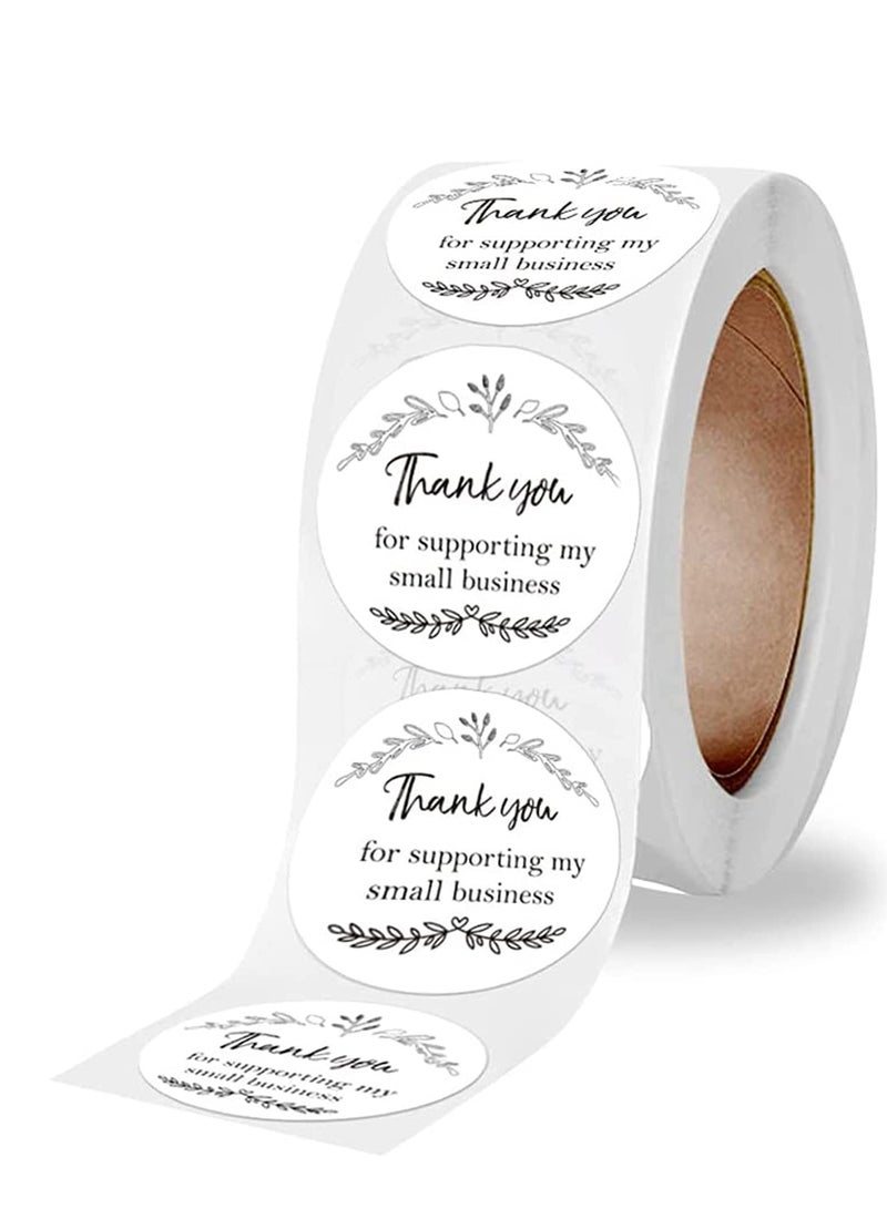 SOLARAE Sticker Thank You for Supporting My Small Business Packing, Bouquet, Wedding, Party 500 Pieces Per Roll - Image 1