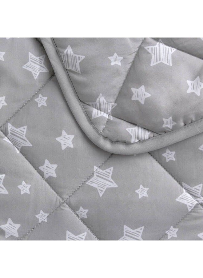 Moonsea Baby Blanket For Boys And Girls, Soft Cozy Blankets For Kids, Toddler Comforter Quilted With Grey Star Print, Ultra Soft And Comfortable Baby Comforter Down Alternative Crib Comforter, 39X47 Inches  - Image 4