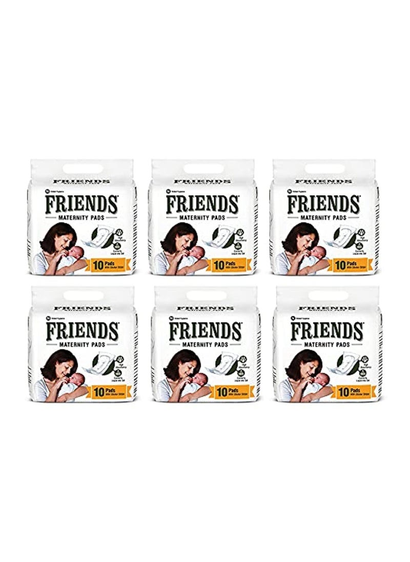 Friends Disposable Maternity Pads with Releasetape 60 Pcs