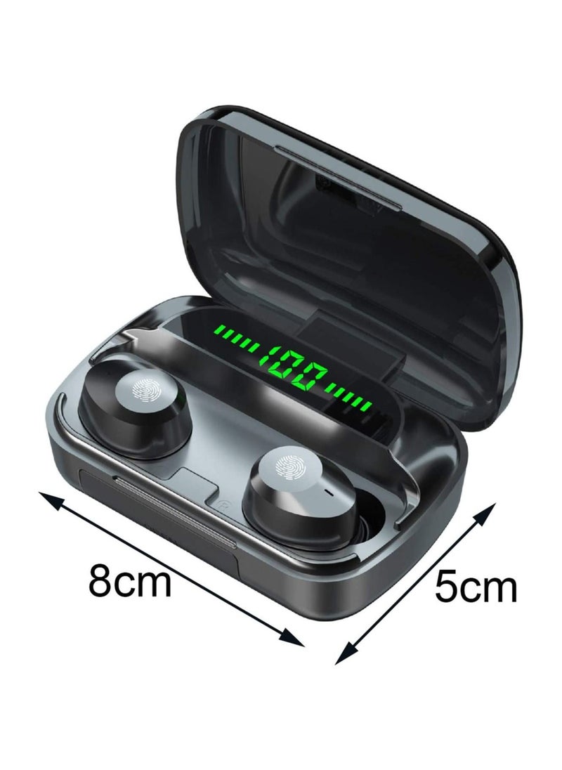 Generic - M5 TWS Bluetooth 5.1 Wireless in-Ear Earbud Earbud Headset with LED Digital Display for Home Gym Office - Black - Image 1