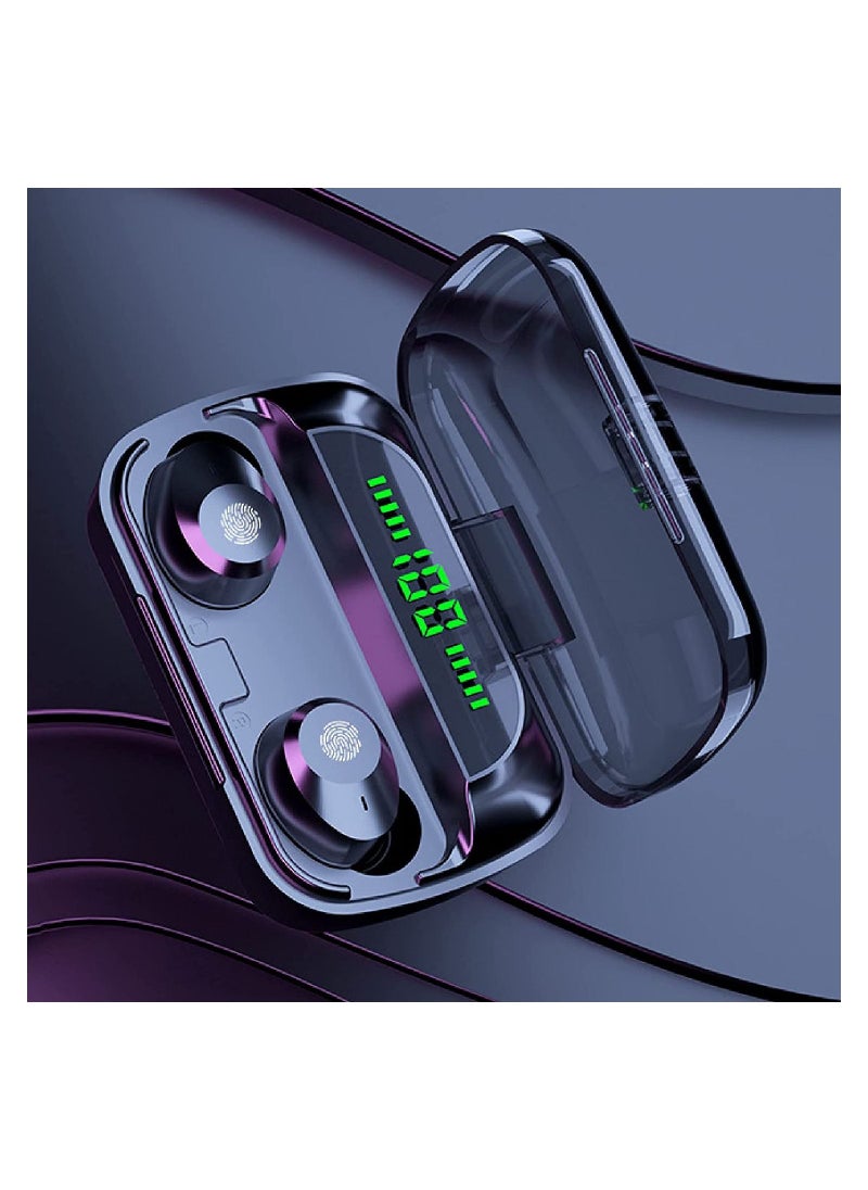 Generic - M5 TWS Bluetooth 5.1 Wireless in-Ear Earbud Earbud Headset with LED Digital Display for Home Gym Office - Black - Image 1