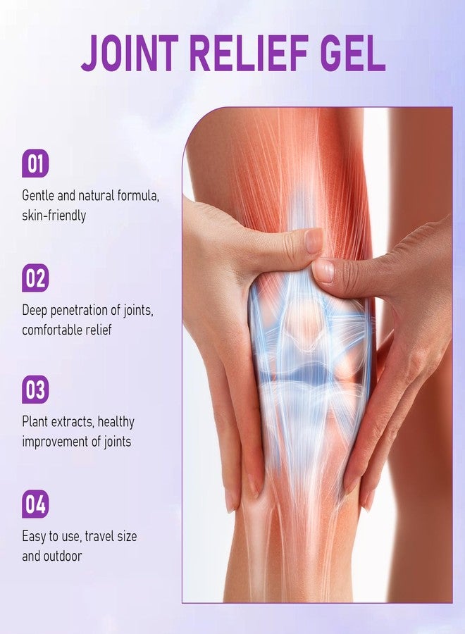 KLIFE 2 PCS Joint Gel Purple Gel, Purple Relief Soothing Massage Cream, Joint Activities Throughout The Body, Effective Soothes for Knees, Hands, Lumbar, Neck and Shoulders - Image 5