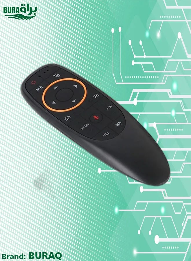 BURAQ Wireless Remote Control With Usb Receiver Voice Control For Android -Smart Tv Pc Laptop Notebook Black  - Image 1