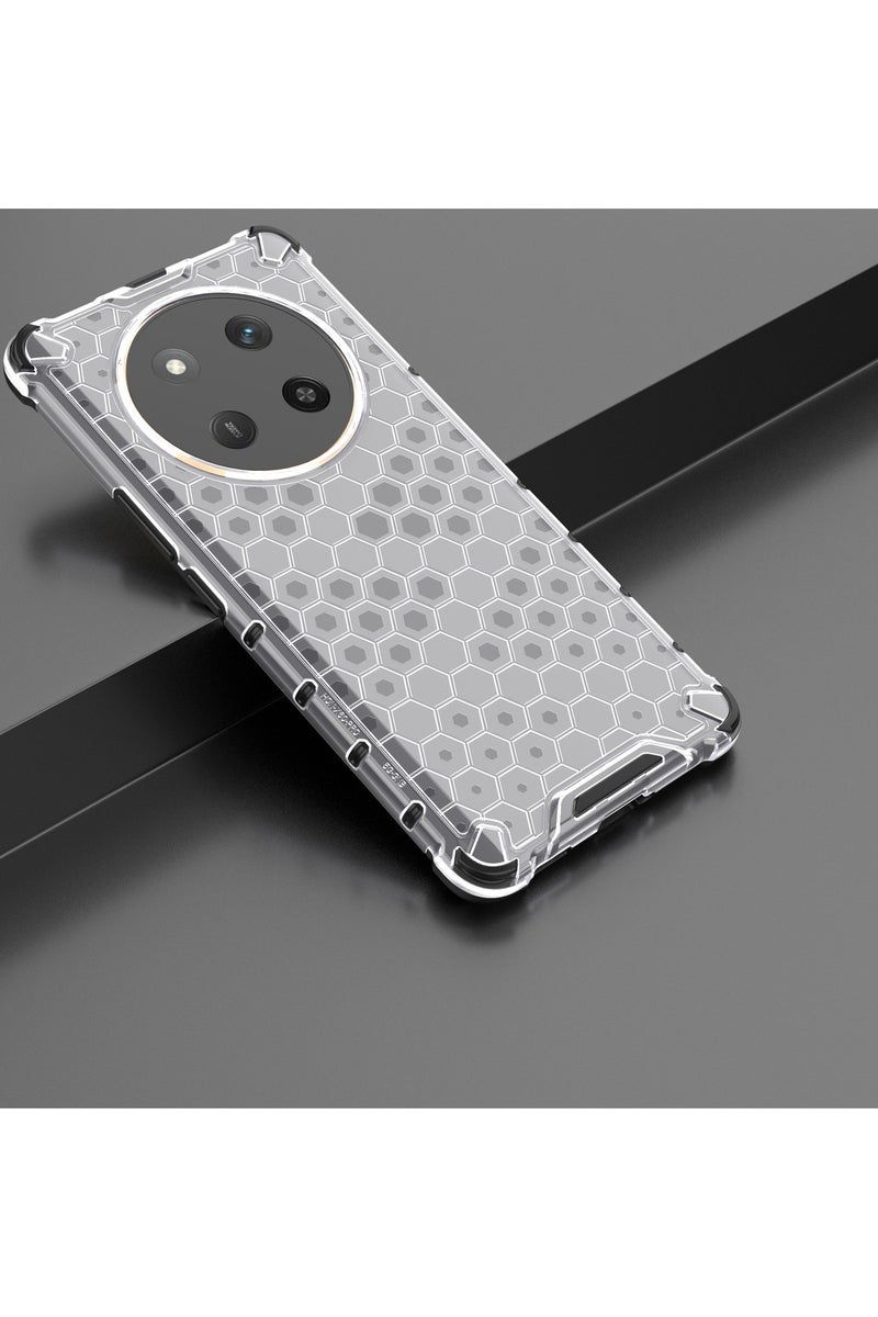 Case Cover Honeycomb Case Shockproof Camera Protection Cover Compatible with  Honor X9c/Honor X60 Pro ( transparent) - Image 2