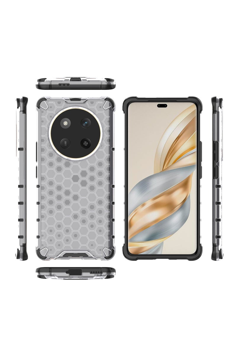 Case Cover Honeycomb Case Shockproof Camera Protection Cover Compatible with  Honor X9c/Honor X60 Pro ( transparent) - Image 3