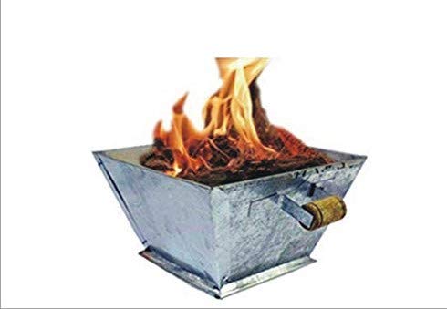 Rolimoli Iron Hawan Kund for Hawan Pooja Deepawali Pujan Length 07 inch Breadth 7 inch - Image 4