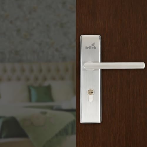 Hettich ProLock Combo Lever Main Door Safety Lock, (Both Side Movable) Mortise Door Lock Handle Set with 3 Brass Key for Home,Office,Hotel | Satin Stainless Steel Finish | 5 Years Warranty - Image 1