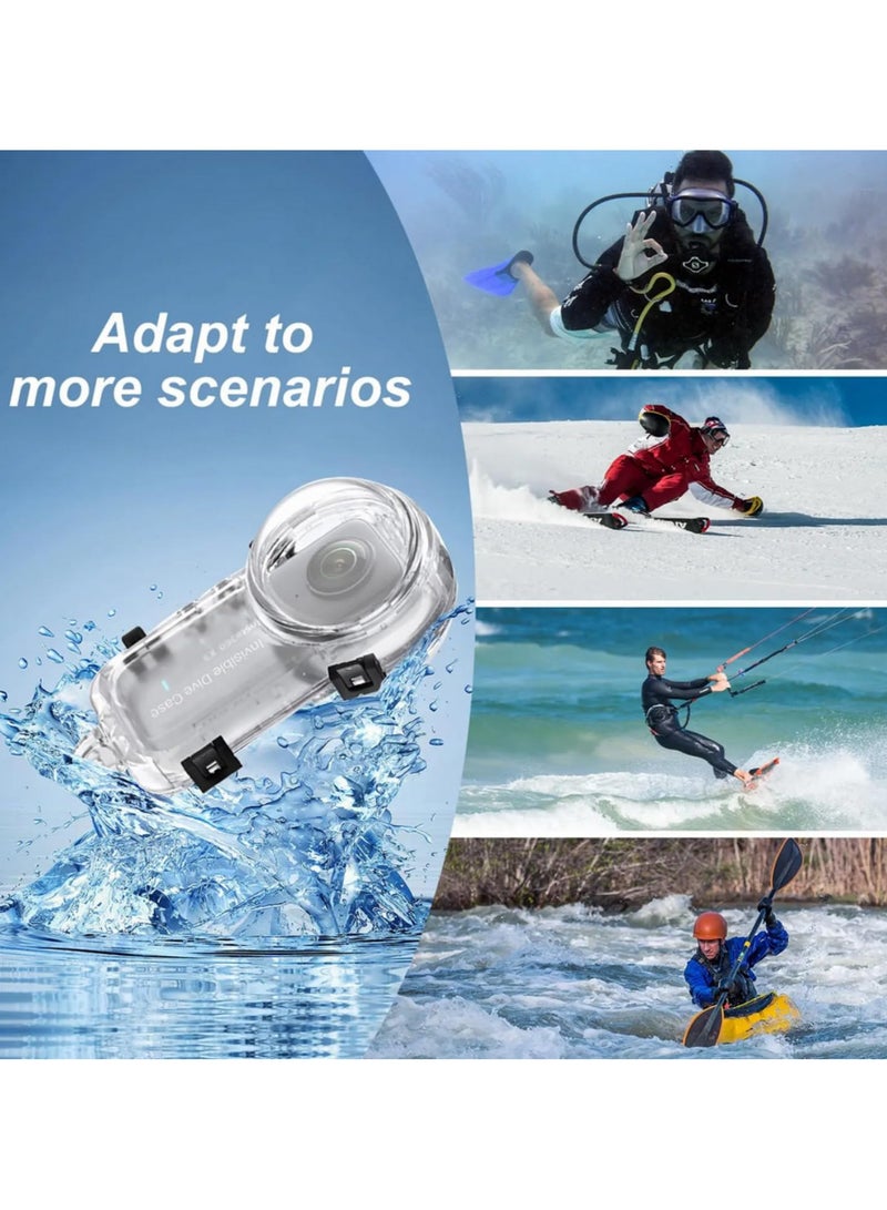 Invisible Dive Case for Insta360 X4 Waterproof Underwater Protective Housing Cover with Bracket Accessories for Insta360 X4 Action Camera Diving Shell 50m  - Image 4