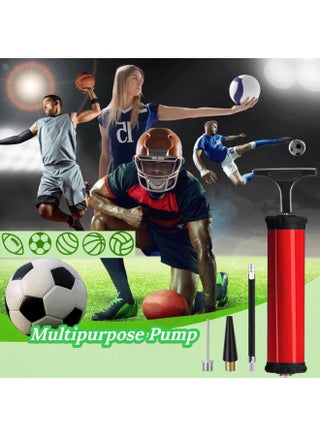 Quality Portable Ball Pump, Balloon lung sac, football Pump, Manual Ball Pump set with needle and nozzle, Suitable for inflating Basketball, football, volleyball and other Sports balls (red) - view 5