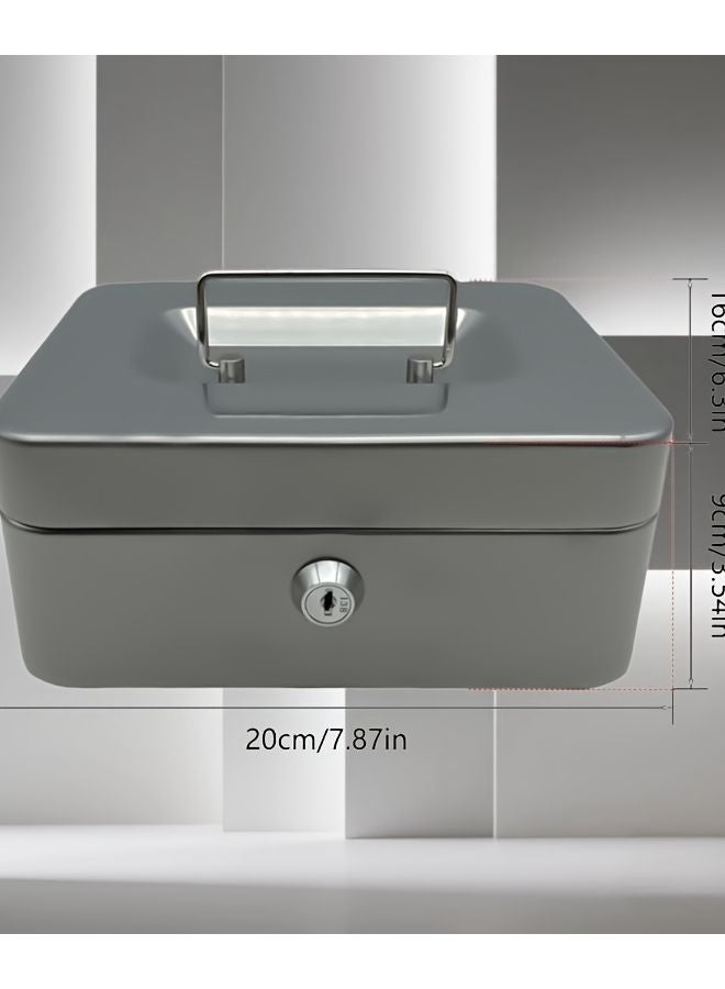 Small Pink Lockable Money Box Secure Storage for Coins and Bills Portable for Home or Office - Image 4