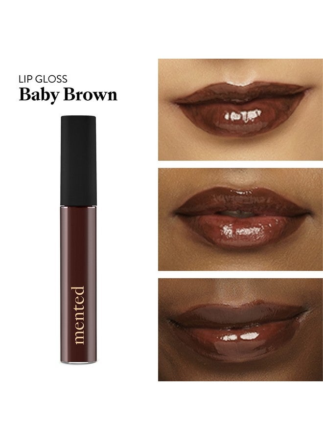 Mented Cosmetics ; Brown Nude Lip Gloss Baby Brown ; Vegan Paraben Free Cruelty Free Gloss Topper ; Long Lasting And Moisturizing Lipgloss - Image 3