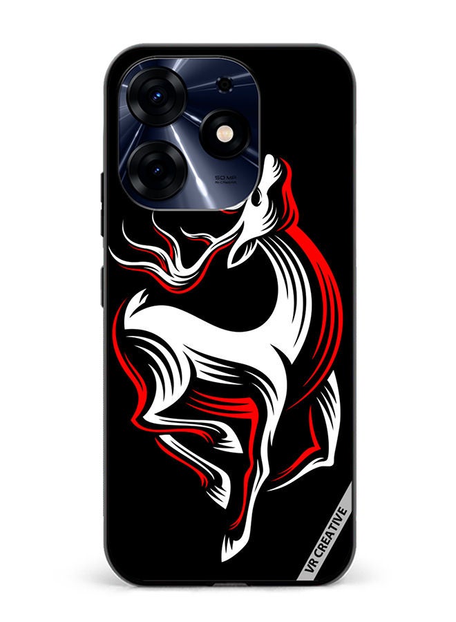 VR CREATIVE Protective Case Cover For Tecno Spark 10 Pro Deer On A Black Design Multicolour - Image 1