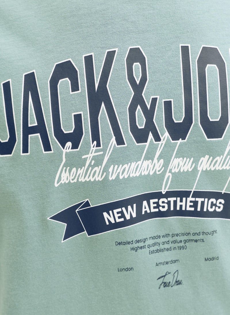 Jack & Jones Junior Kids Jjelogo Crew Neck T-Shirt - Image 4