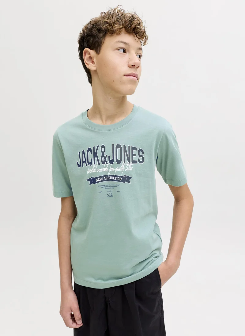 Jack & Jones Junior Kids Jjelogo Crew Neck T-Shirt