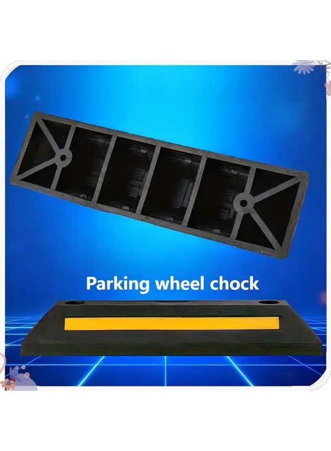 2Pcs Heavy Duty Adjustable Car Parking Barrier Black Upgraded Reinforced Stopper with Height Adjustment Multi Vehicle Garage Protector Wheel Blocker Driveway Parking Lot RV SUV Truck Easy Install - Image 3