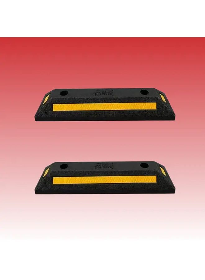 2Pcs Heavy Duty Adjustable Car Parking Barrier Black Upgraded Reinforced Stopper with Height Adjustment Multi Vehicle Garage Protector Wheel Blocker Driveway Parking Lot RV SUV Truck Easy Install - Image 5