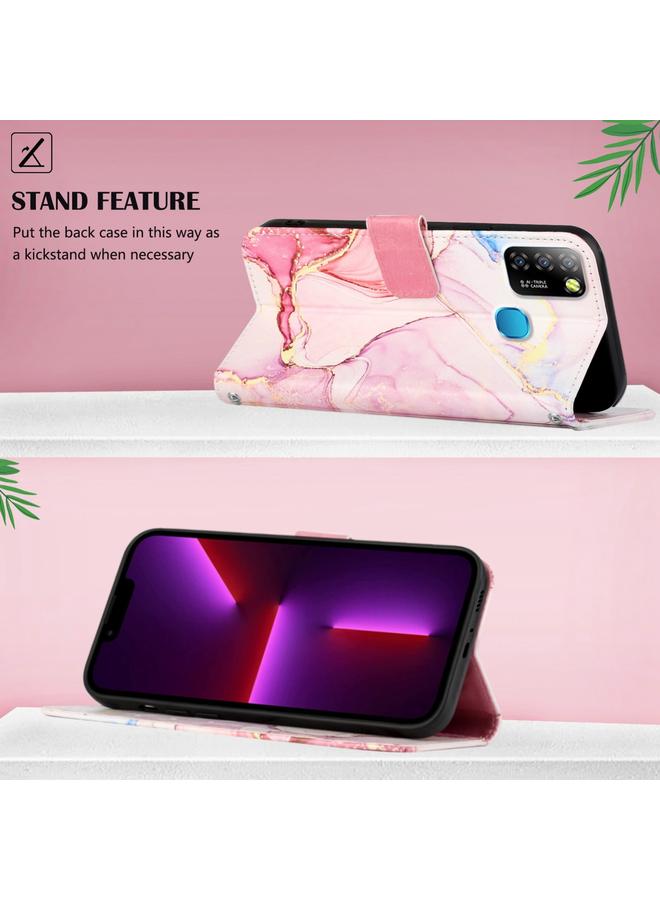 S-TOP Case For Infinix Hot 10 Lite / Smart 5 X657 PT003 Marble Pattern Flip Leather Phone Case - Image 3