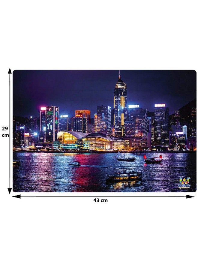 Webby Kid Hong Kong Night View Wooden Jigsaw Puzzle, 252 Pieces - Image 5