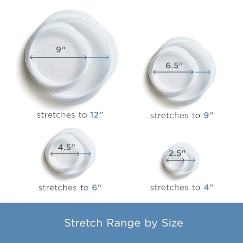 Stasher Premium Reusable Silicone Stretch Lids, 3-Pack - Large, Clear, 9” Lids, Airtight Seal, Food Container Covers, BPA Free, Leak-free, Dishwasher Safe, Microwave Safe, Eco-Friendly - Image 3