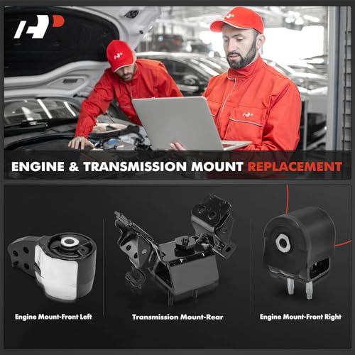 A-Premium مجموعة A-Premium من 3 قطع لدعامة المحرك ودعامة النقل متوافقة مع فورد F-150 2011-2016/2018-2023، إكسبيديشن 2015-2017 و لينكولن نافيجيتور 2015-2017، 3.5L 3.7L، 4WD، ناقل حركة أوتوماتيكي - Image 2