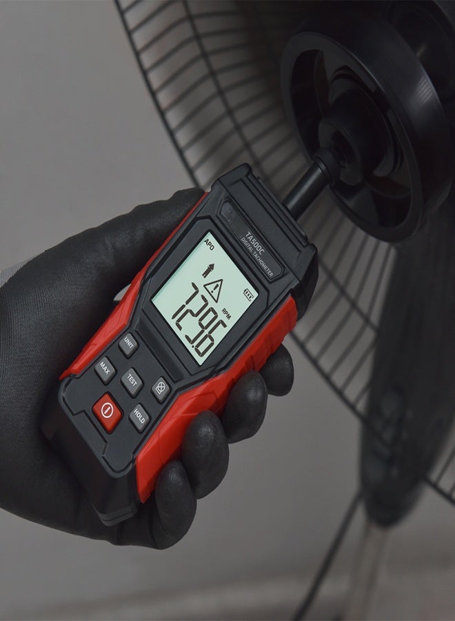 TASI Tachometer Contact& Non-contact Digital Tachometer Photo Tachometer 3～100000RPM High Accuracy RPM Tachometer Backlit Display Data Hold Auto Power Off - Image 4
