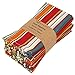 Ruvanti Cloth Napkins Set of 6 18x18 Inches 100 Cotton Washable Soft  Absorbent Perfect for Wedding Christmas Thanksgiving Dinners  Multi Stripes - Image 2