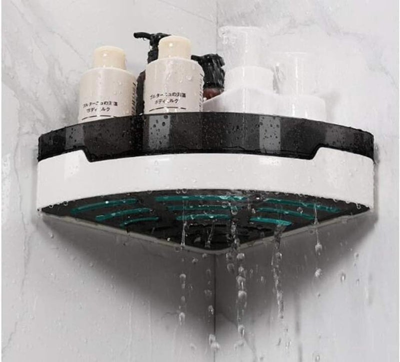 Cazuela Bathroom Shelves Wall Mounted Bathroom Cabinet Bathroom Accessories Storage Triangle Unbreakable ABS Plastic Corner Shelf for BathroomKitchenWallMount ShelfStorage Shelf Multi Color - Image 4