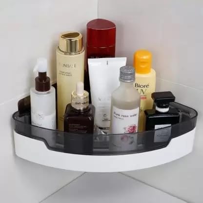 Cazuela Bathroom Shelves Wall Mounted Bathroom Cabinet Bathroom Accessories Storage Triangle Unbreakable ABS Plastic Corner Shelf for BathroomKitchenWallMount ShelfStorage Shelf Multi Color - Image 1