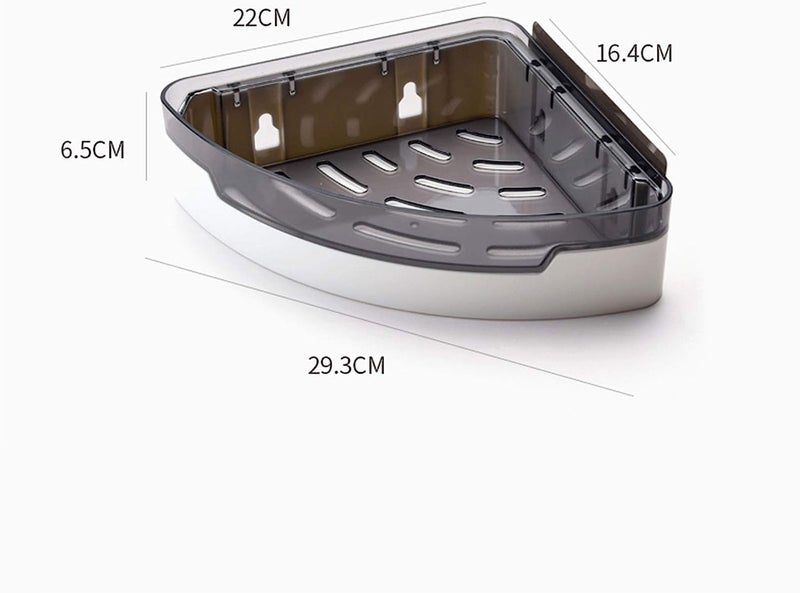 Cazuela Bathroom Shelves Wall Mounted Bathroom Cabinet Bathroom Accessories Storage Triangle Unbreakable ABS Plastic Corner Shelf for BathroomKitchenWallMount ShelfStorage Shelf Multi Color - Image 2