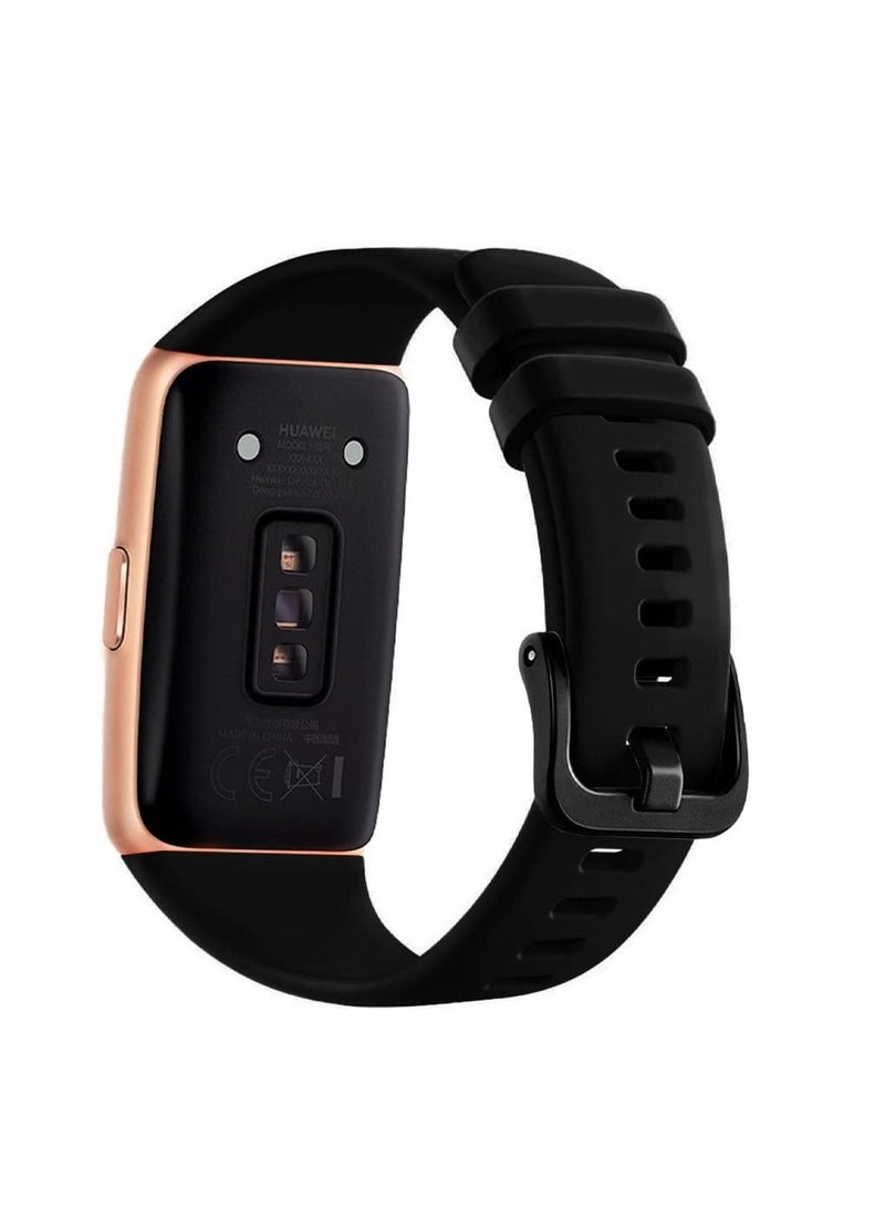 Sport Watch Strap Compatible with Huawei Band 6/Honor 6 Bracelet Sweatproof Lightweight Silicone Wristband Replacement Band Compatible with Huawei Band 6 Pro (Black) - Image 3