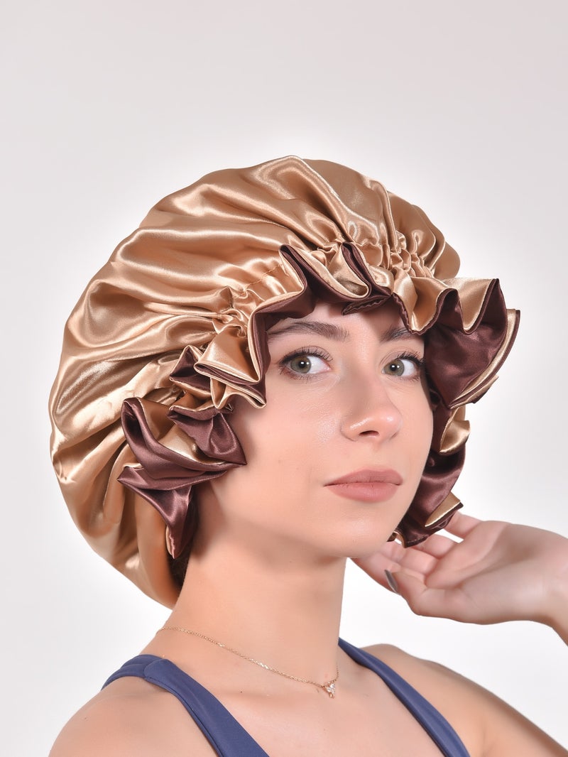 بونيه حريري واسع للشعر الكيرلي – غطاء ساتان يقلل الهيشان ويمنع التقصف - Image 3