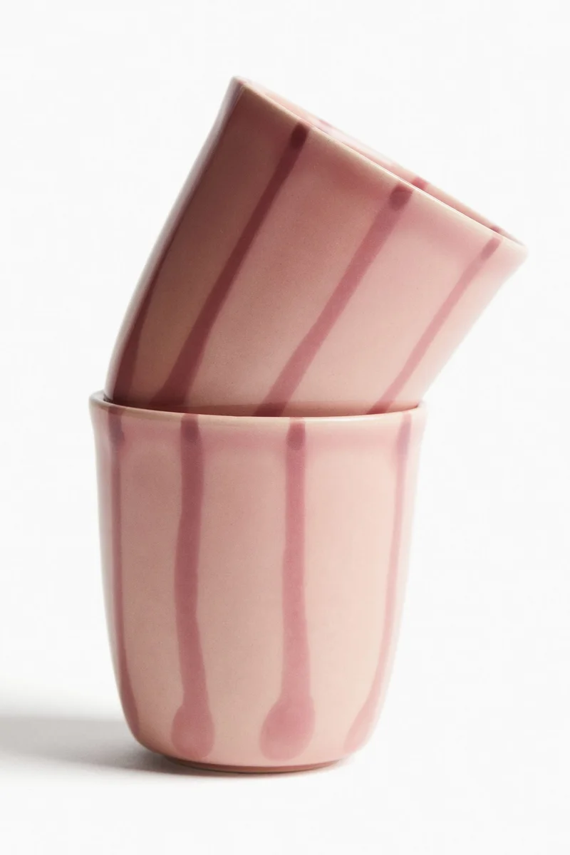 H&M 2-pack drip-glazed stoneware mugs