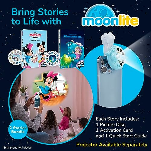 Moonlite Storytime 2 Storybook Reels Set Mickey and Friends A Perfect Picnic and Monsters Inc Digital Stories Toddler Early Learning Gifts for Kids Ages 12 Months and Up Projector Sold Separately - Image 5