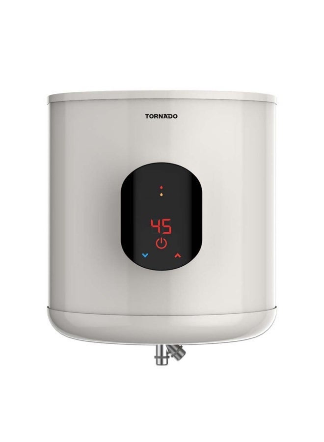 Tornado Electric Water Heater 35 Liter Off-White with Digital Display EWH-S35CSE-F White - Image 1