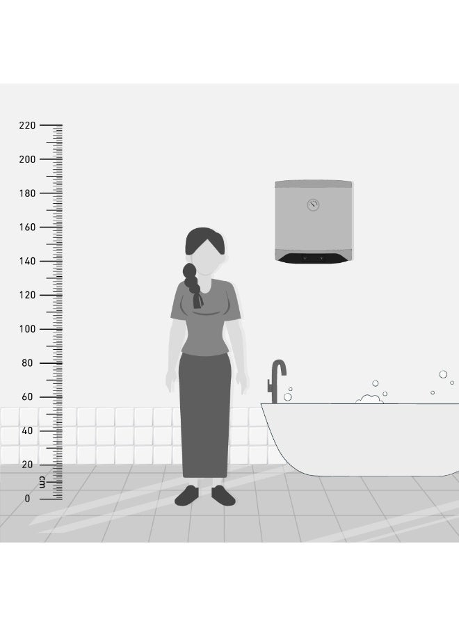 Tornado Electric Water Heater 35 Liter Off-White with Digital Display EWH-S35CSE-F White - Image 3