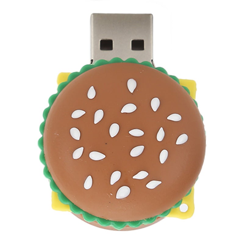 USB 2.0 Flash Drive: 3D Hamburger Shape, Stable A-level Chip Performance - Portable Keychain Design, Plug-and-Play Memory Stick for Home, Office, Creative Gifting to Family, Friends, Colleagues - Image 3