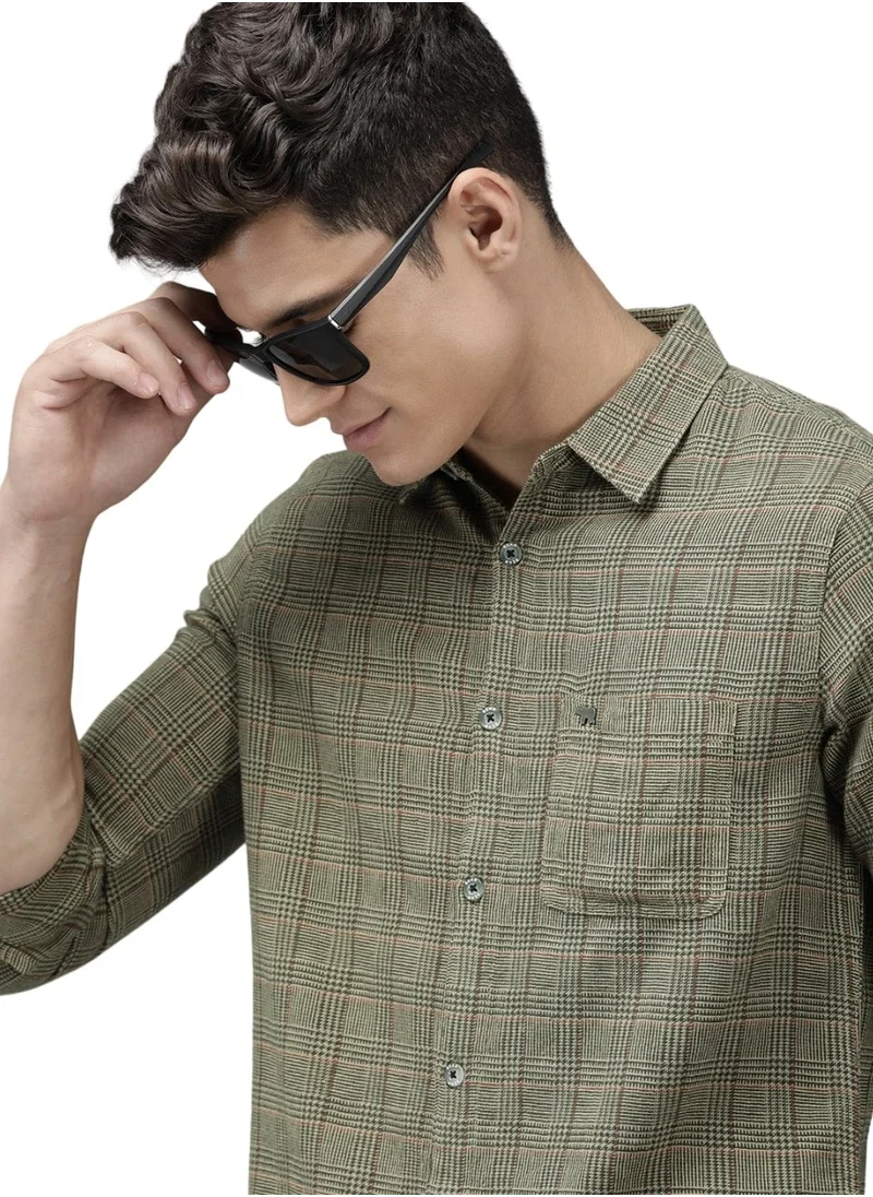 ذا بير هاوس Men's Cotton Shirt | Casual & Formal Long Sleeve Slim Fit | Classic Button-Down, Office & Everyday Wear, Comfortable & Breathable Fabric