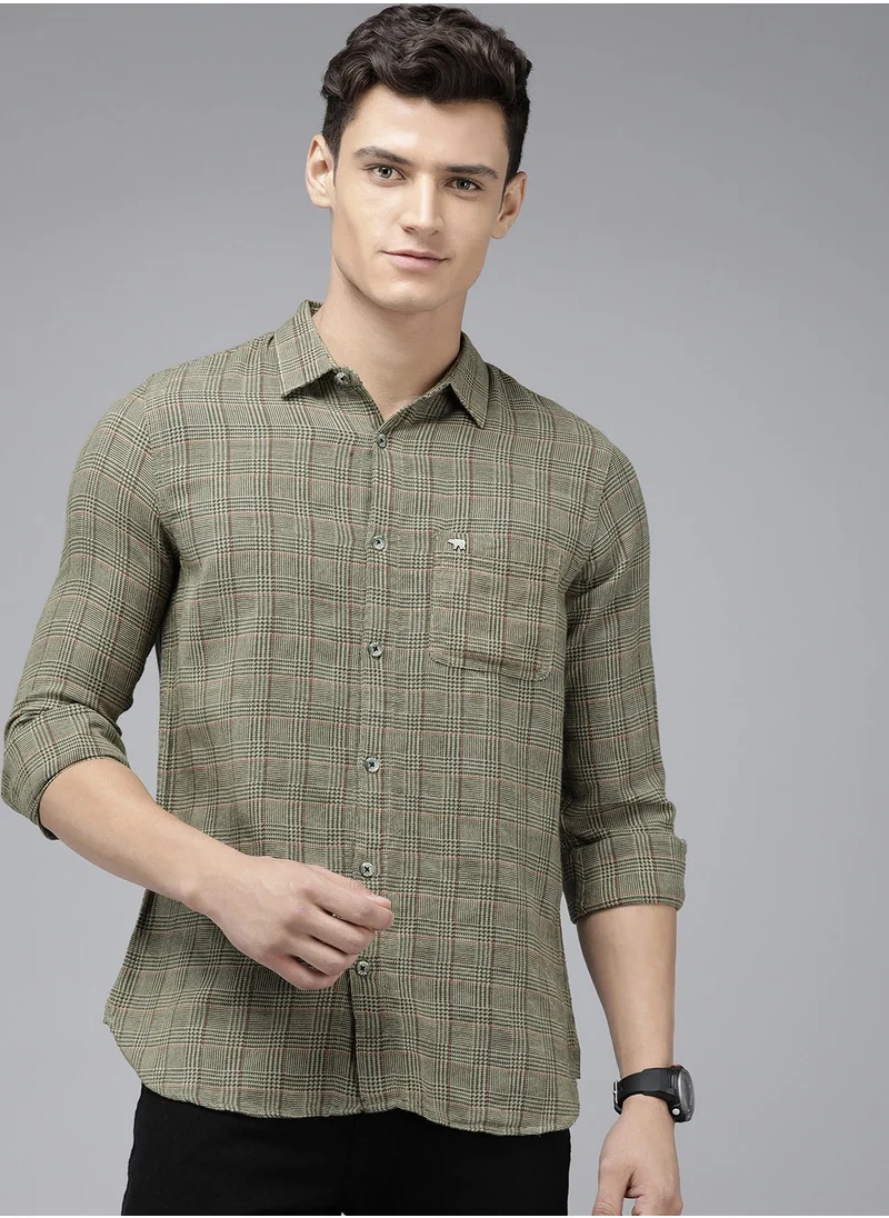 ذا بير هاوس Men's Cotton Shirt | Casual & Formal Long Sleeve Slim Fit | Classic Button-Down, Office & Everyday Wear, Comfortable & Breathable Fabric