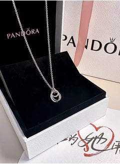 Pandora Violet PANDORA Family Always Encircled Pendant Necklace - Great Gift for Women - Adjustable Necklace with Lobster Clasp - Sterling Silver & Cubic Zirconia  - Image 5