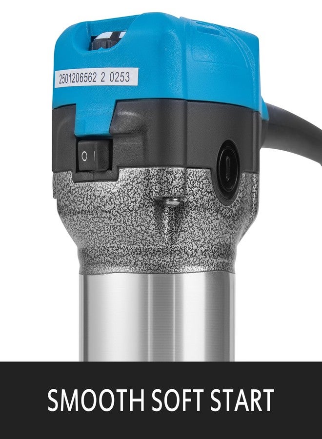 فيفور جهاز توجيه مدمج من VEVOR بقوة 1.25 حصان مع قاعدة ثابتة وقاعدة غاطسة وقاعدة مائلة، ومجموعة جهاز توجيه خشبي بسرعات متغيرة، أقصى عزم دوران 30,000 دورة في الدقيقة لأعمال النجارة وصناعة الأثاث - Image 4