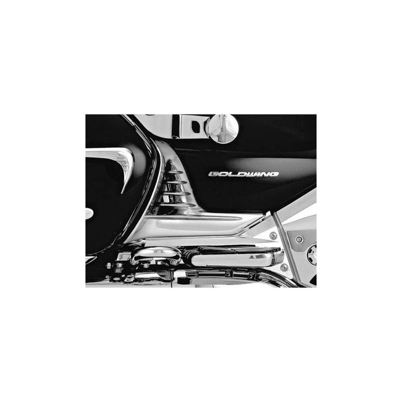 Kuryakyn 3913 Motorcycle Accent Accessory Louvered Battery Box Covers for 200110 Honda Gold Wing GL1800 Motorcycles Chrome 1 Pair