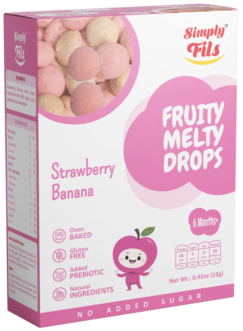 Simply Fils قطرات فواكه ذائبة بالفراولة والموز - Image 1